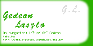 gedeon laszlo business card